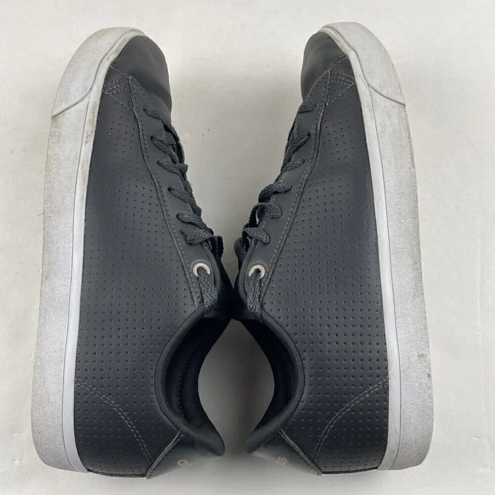 Adidas NEO Daily QT Cloudfoam Shoes Women’s 7.5 Black Leather Sneakers Skate